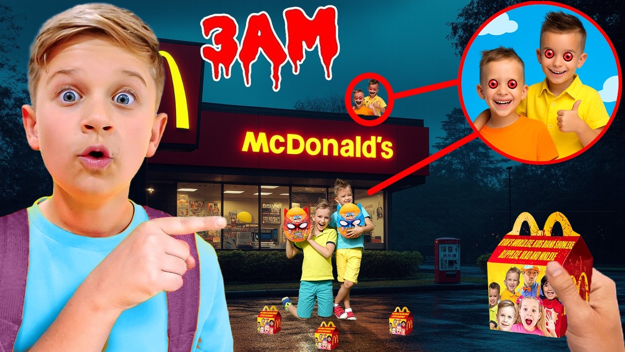 Do NOT Taste EVIL Vlad y Niki McDonald's Happy Meals at 3AM!