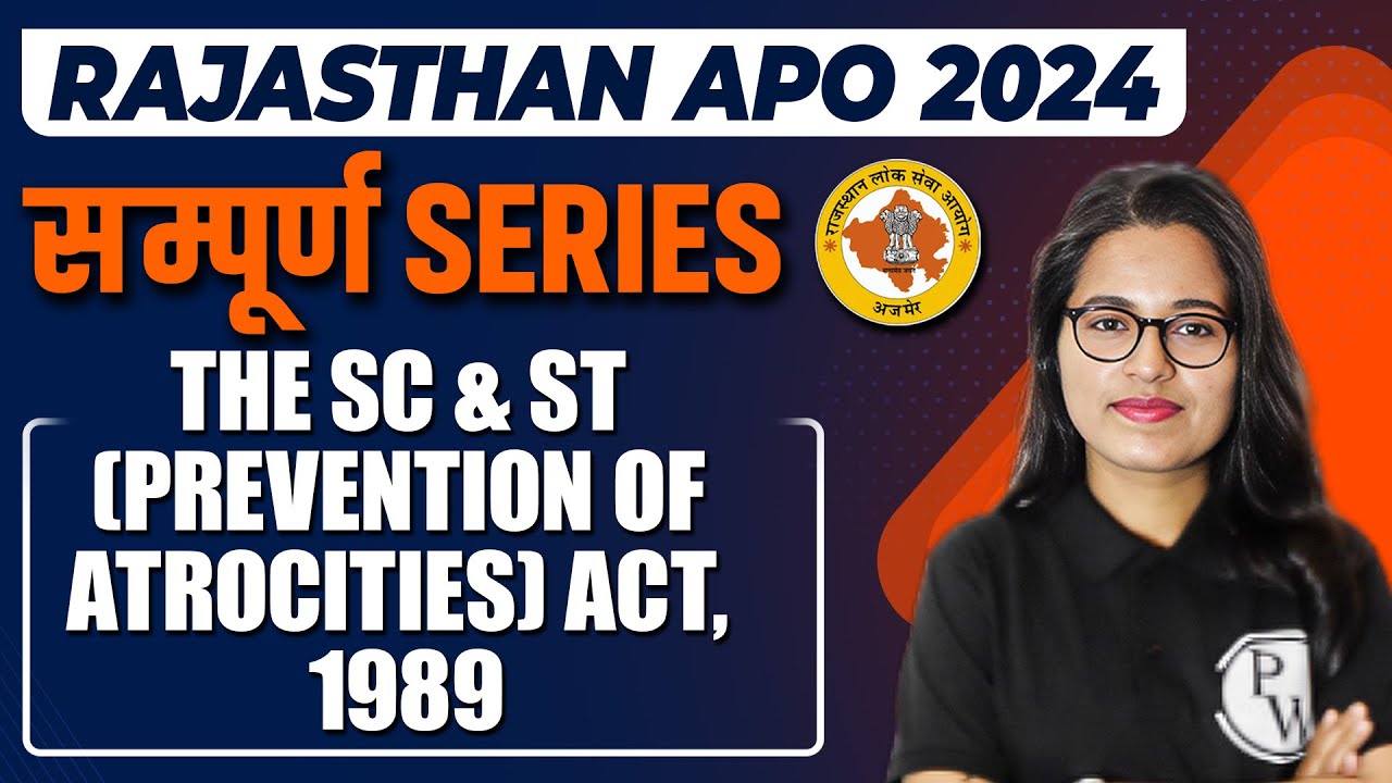 SC ST Prevention of Atrocities Act 1989 (One Shot) 🔥| Minor Law | Rajasthan APO | Judiciary By PW