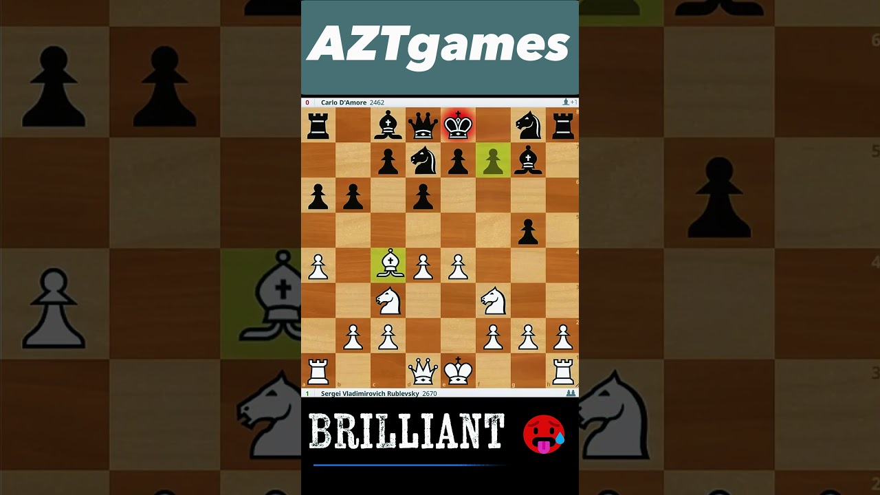 Epic Chess Attack | Rublevsky vs D'Amore 2000 | Brilliant Finish!
