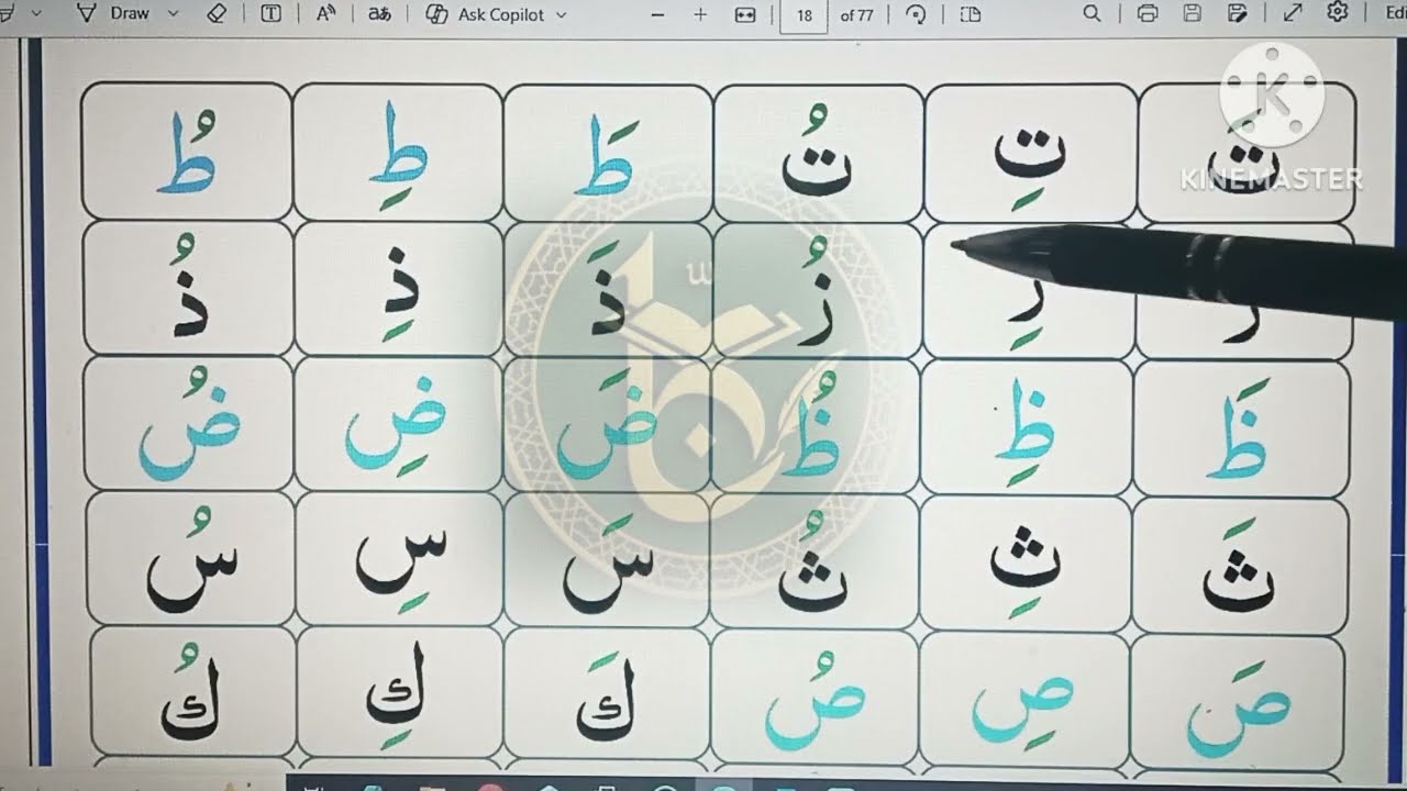 Madani Qaida Lesson 4 -Harakat (Zabar, Zer, Pesh) aur Huroof-e-Qareeb-ut-Sout