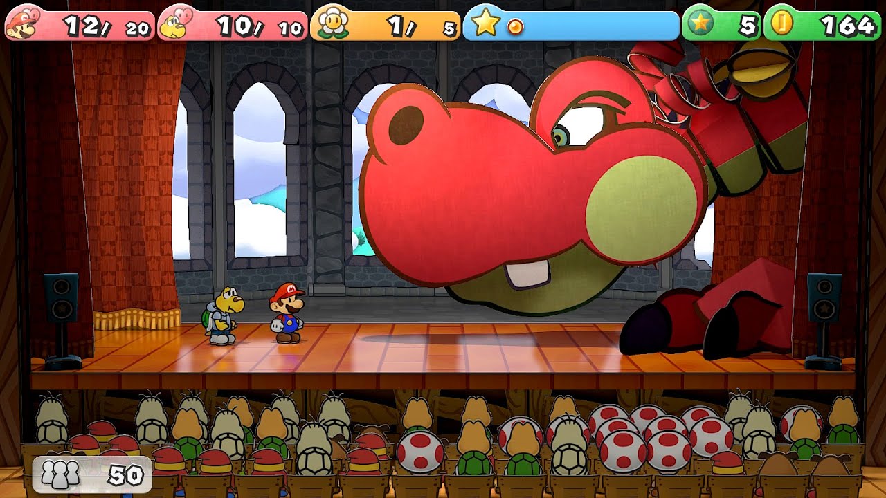 Paper Mario: The Thousand-Year Door - Hooktail Battle (Chapter 1 Boss)
