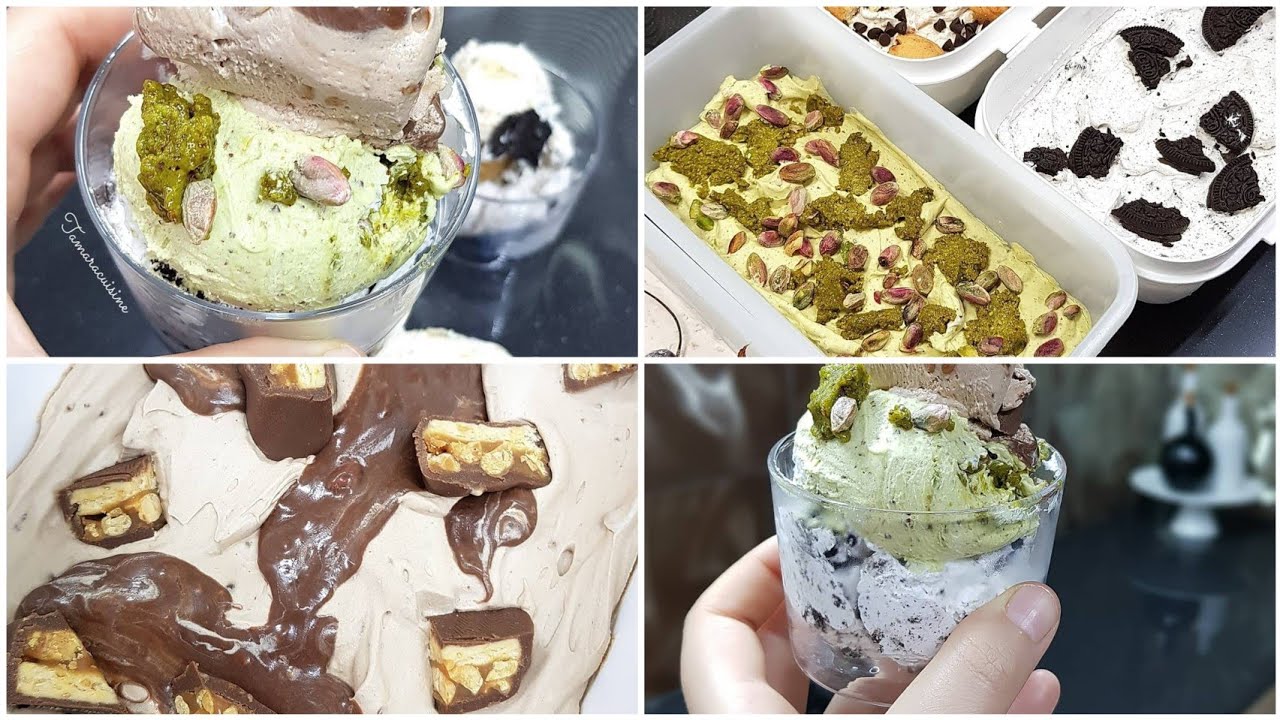 #glace maison avec seulement 2 ingrédients de base sans arômes ni colorants 😍  مثلجات منزلية