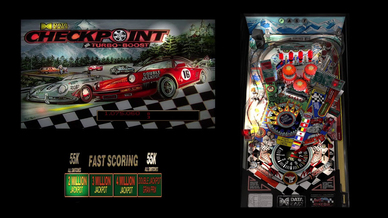 Checkpoint Data East 1991 4k MOD Virtual Pinball Gameplay