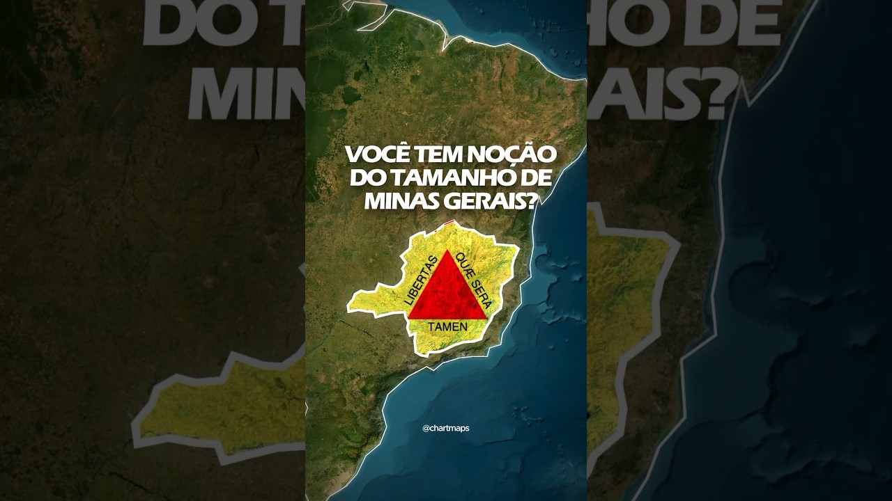 O tamanho do estado de Minas Gerais! #minasgerais #mg #mapas #geografia