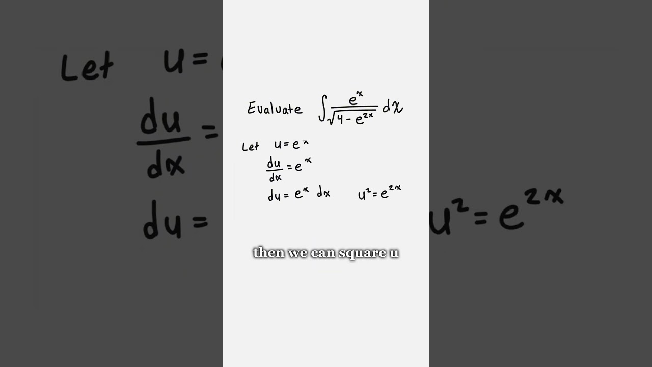 Here's how to integrate by U-substitution