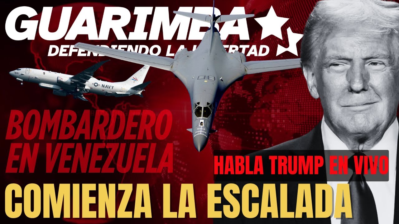 🔴 URGENTE - HABLA TRUMP DE VENEZUELA - BOMBARDERO B-1 EN LAS COSTAS DE VENEZUELA EN VIVO