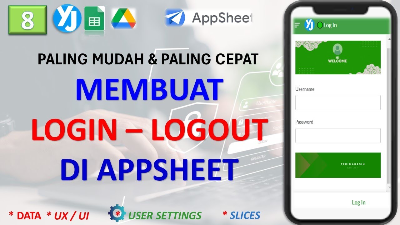 Membuat Login dan Logout dengan User Settings di AppSheet |  #AppSheet