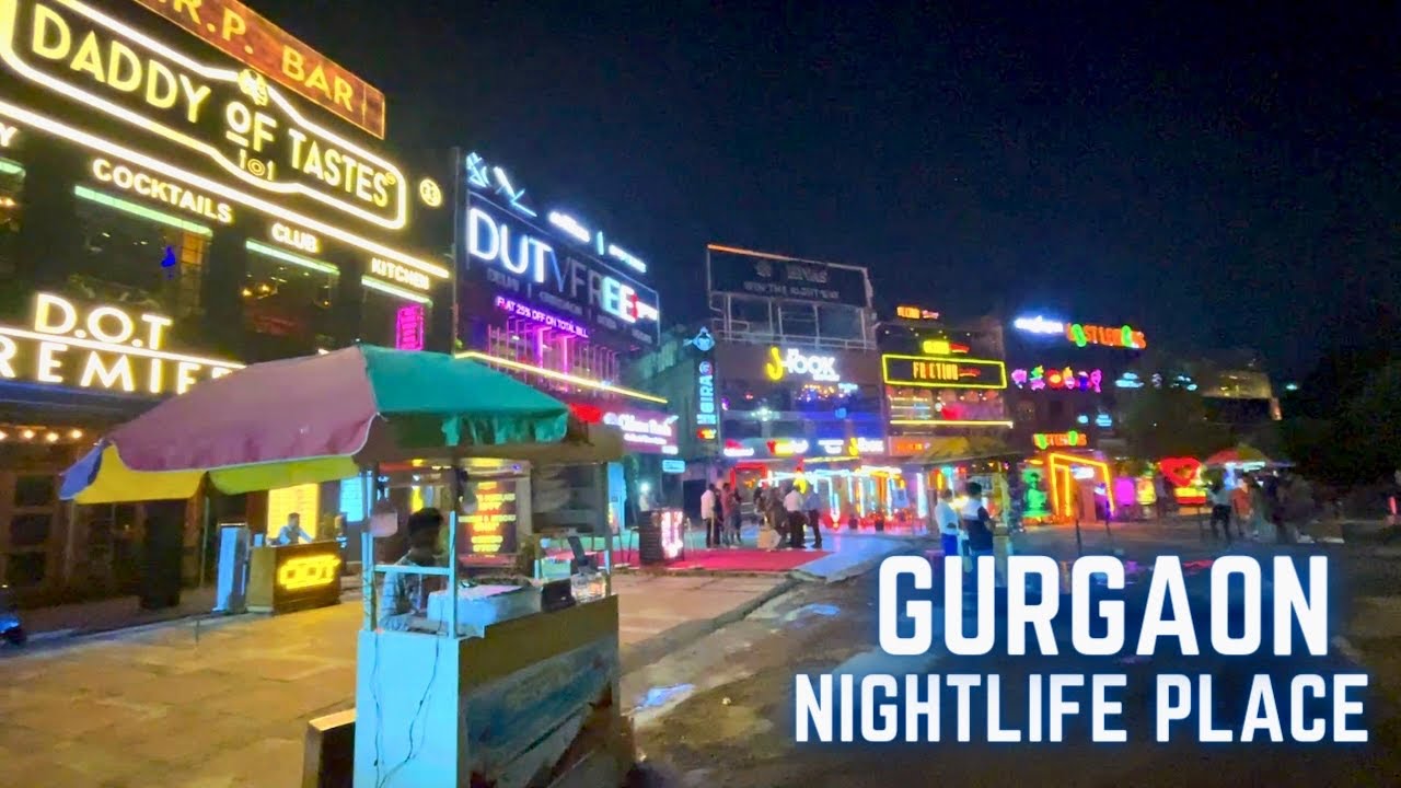 Gurgaon Sector 29 Market NIGHTLIFE - Must Visit Party Place in Entire Delhi NCR - India