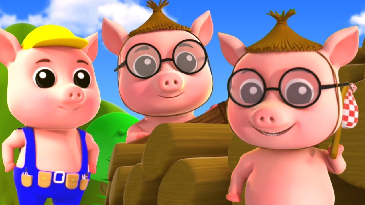 Ba chú heo con | Vở mẫu giáo | Three Little Pigs | Nursery Rhymes And Songs | Toddler Poems