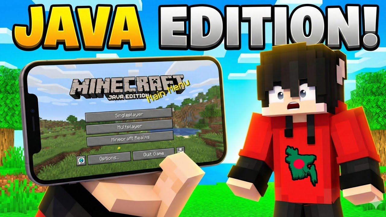 How to Play Minecraft JAVA Edition on Mobile 🔥 || Bangla