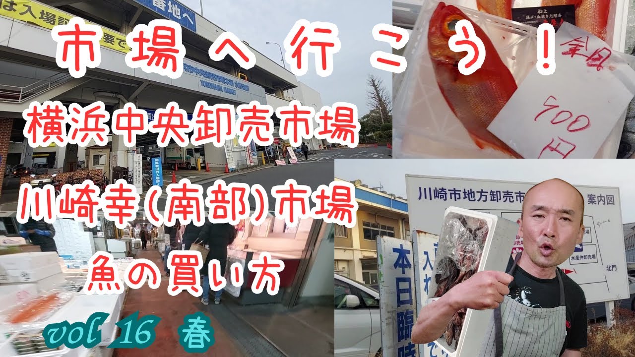 市場へ行こう　横浜中央卸売市場　川崎幸市場　魚の買い方