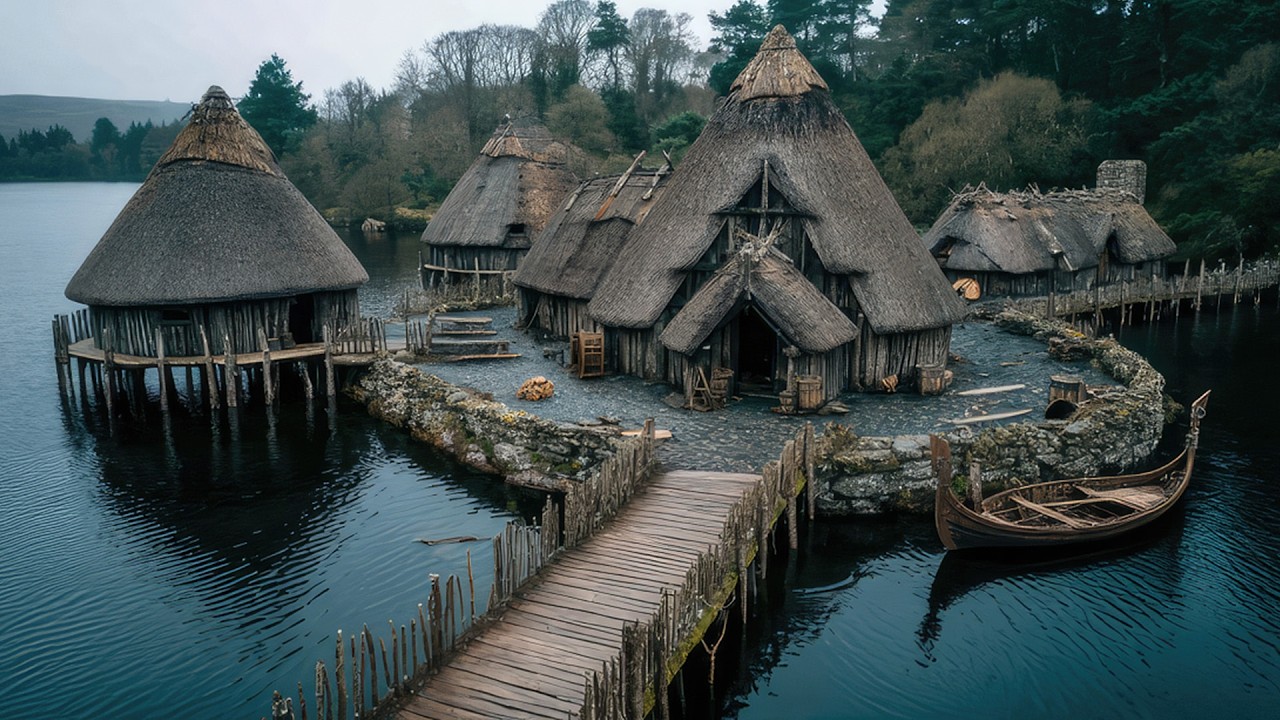 Dark Celtic Medieval Soundscape | Abandoned Water Village of Old Legends