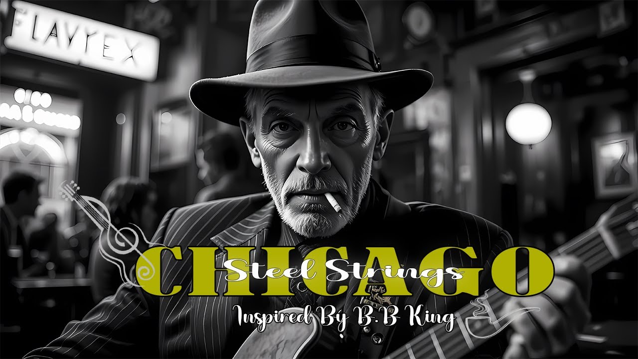 Midnight Smoke & Chicago Blues – Slow Steel Guitar Mood | Steel Strings Chicago