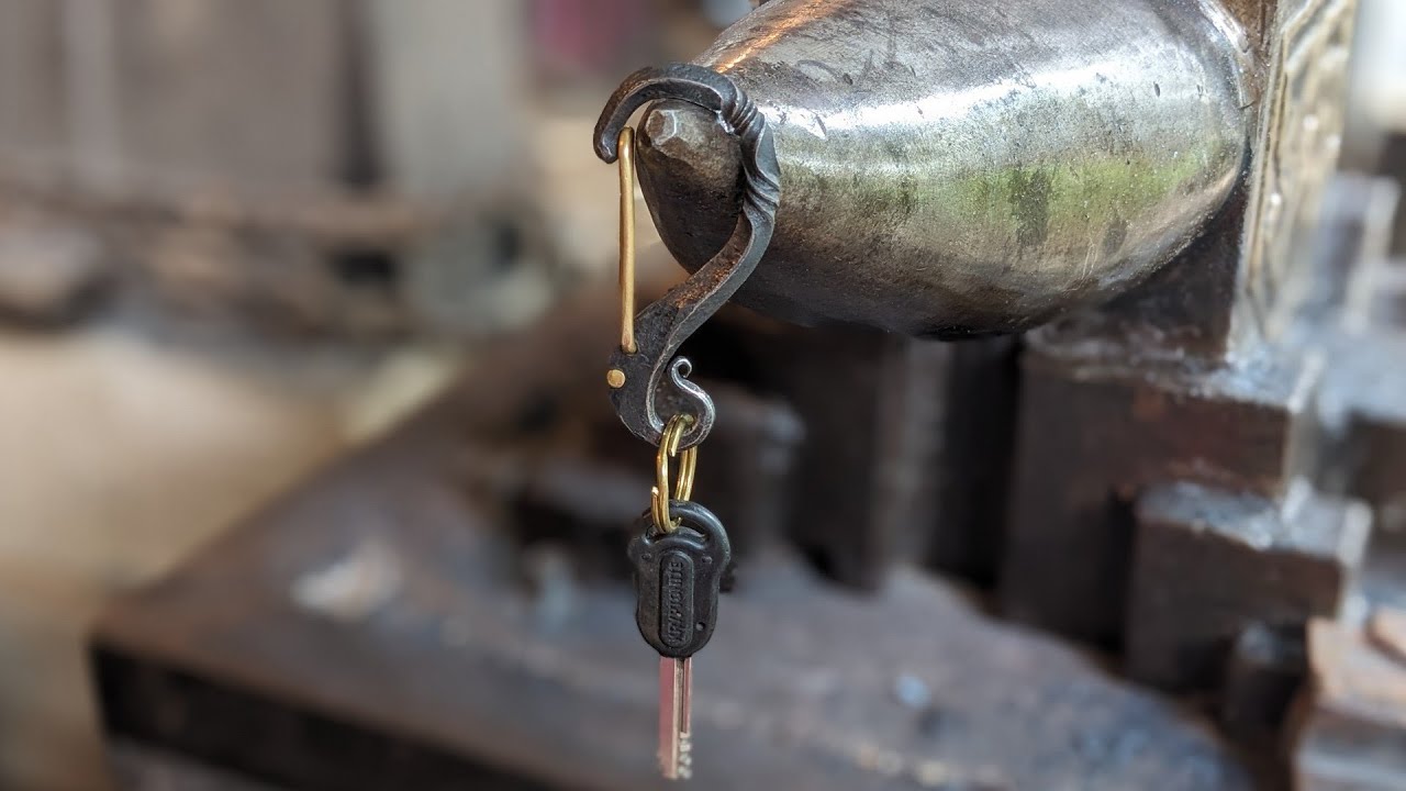 Hand Forged Iron & Bronze Carabiner