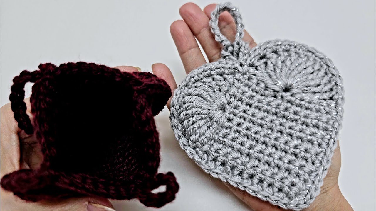 Learn To Crochet Cute Little Heart Coin Purse Crochet Tutorial - Bagoday
