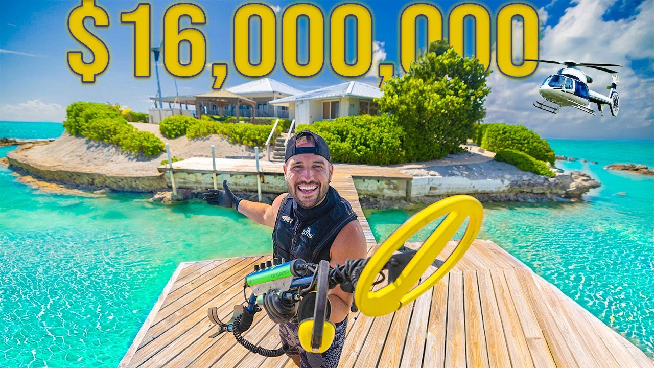 Searching For Treasure at OFF-GRID Luxury Private Island!! (Helicopter Spearfishing) EXPENSIVE FIND
