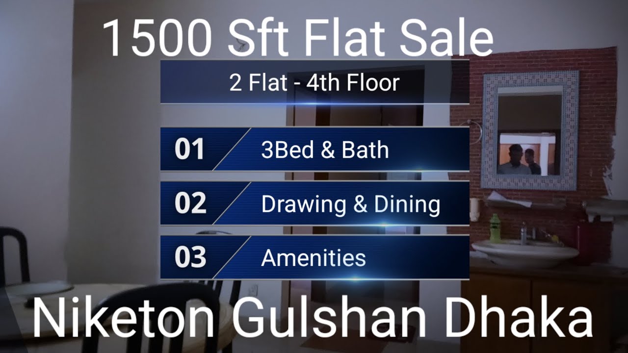1500 SFT Flat sale in Niketon Gulshan Dhaka. 01725697890