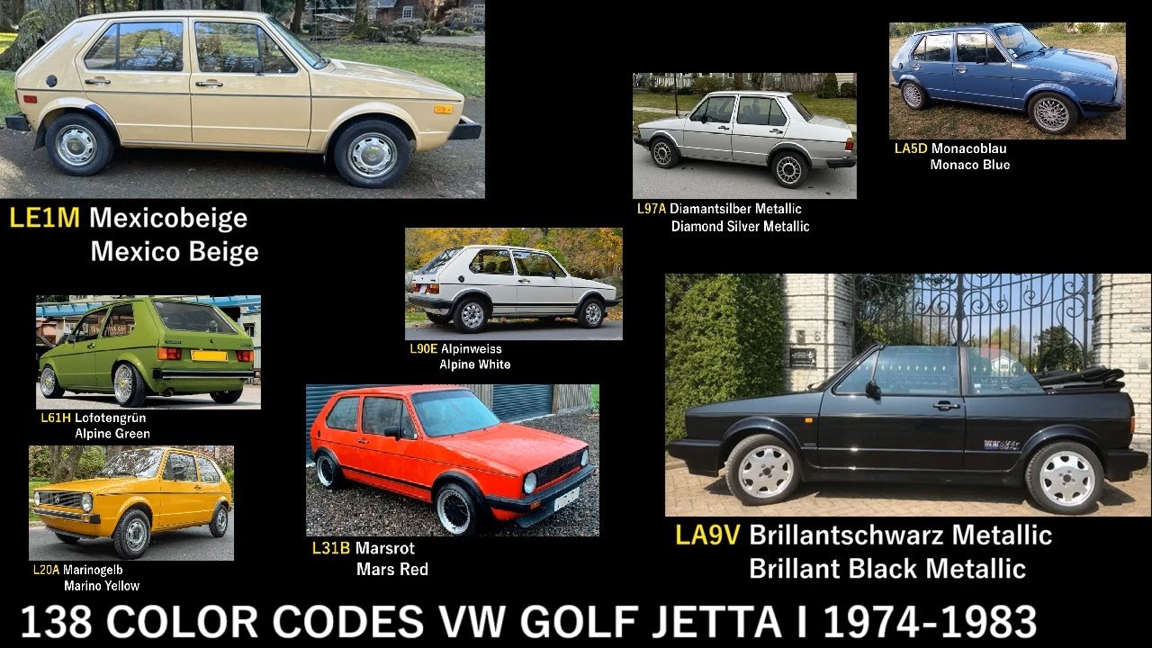 73. FACTORY COLORS VW GOLF JETTA I 1 MK1 1974 - 1983 (1993)