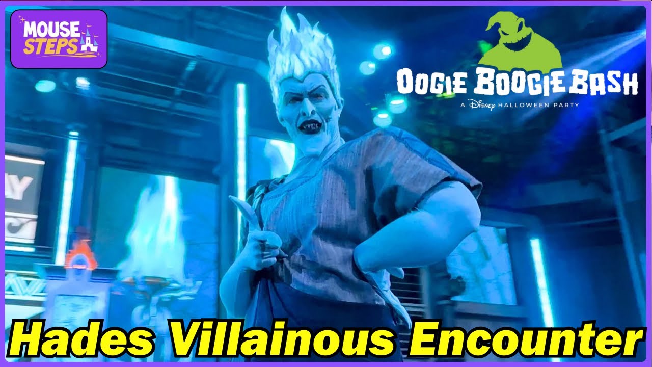 Hades Encounter on Villains Treat Trail at Oogie Boogie Bash 2025 - Disneyland Resort Halloween Time