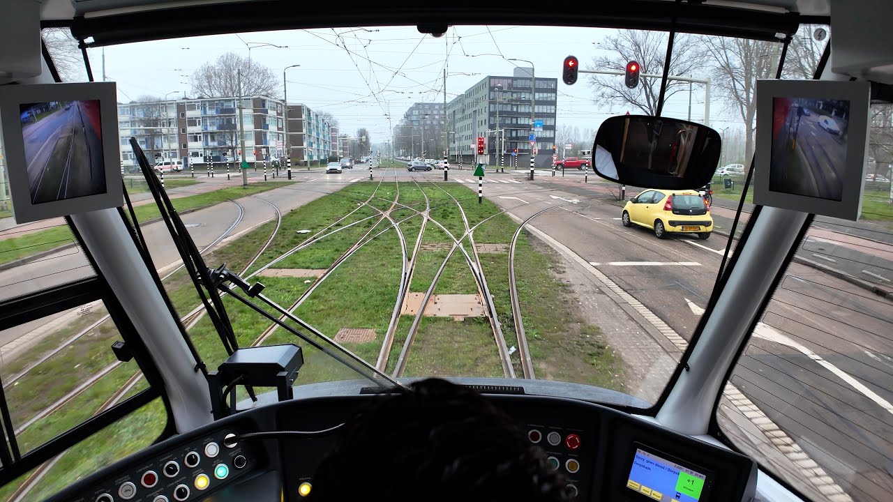 🌫️ Misty Monday Morning in March  | 4K Avenio Tram Service Run | The Hague Holland