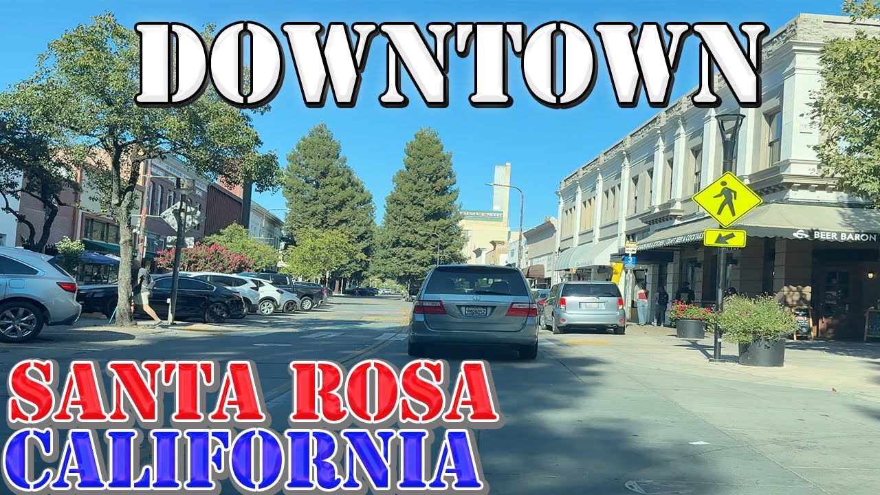 Santa Rosa - California - 4K Downtown Drive