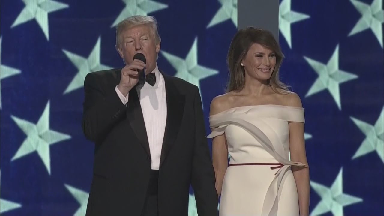 President Donald Trump arrives at Freedom Ball