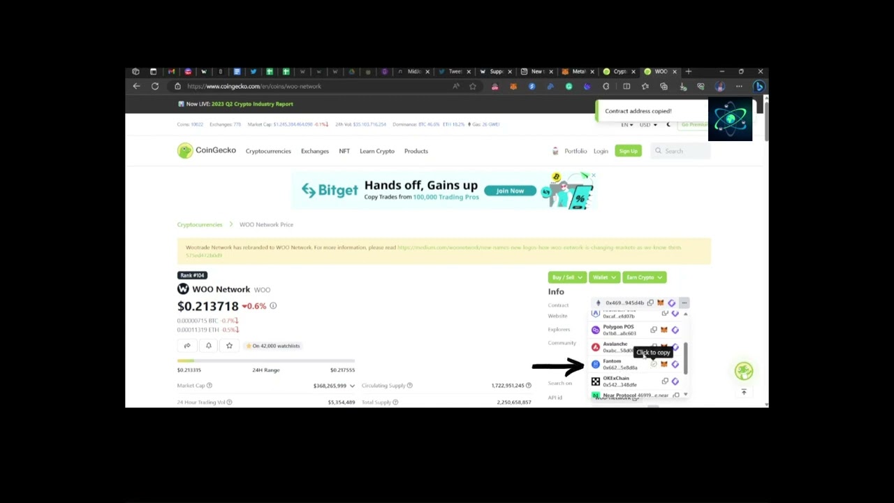 How to Bridge WOO off Fantom Network