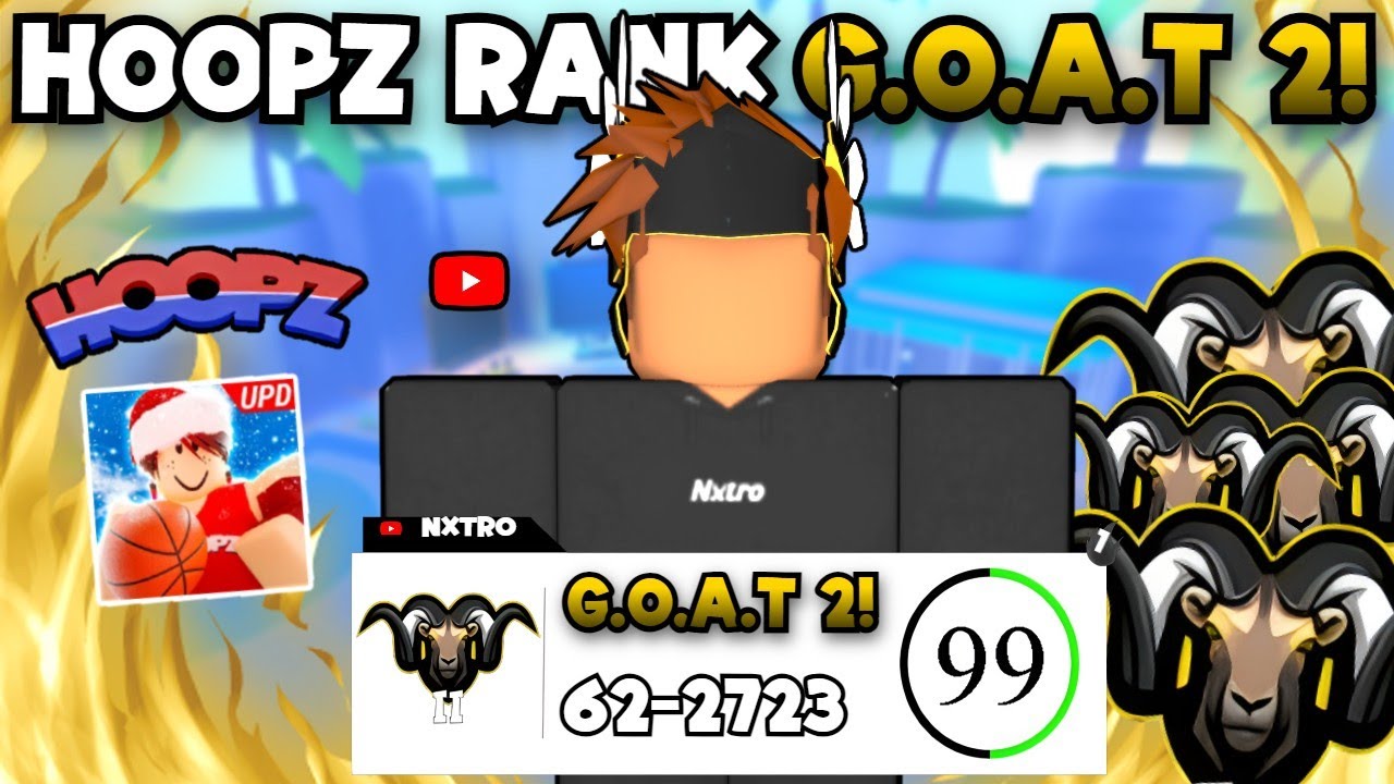 I RANKED UP TO GOAT 2 IN HOOPZ! (Roblox Hoopz 🏀)