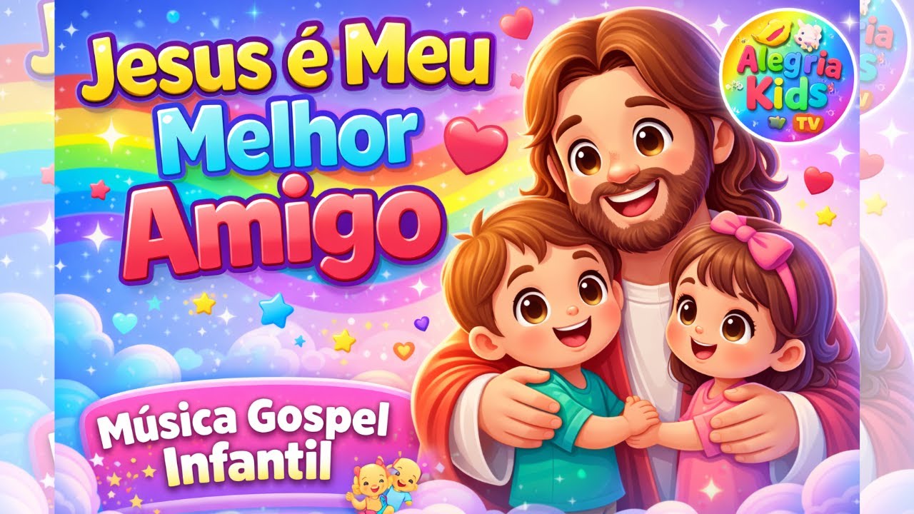 🎵 Jesus é Meu Melhor Amigo ❤️ | Música Gospel Infantil para Crianças | Alegria Kids TV