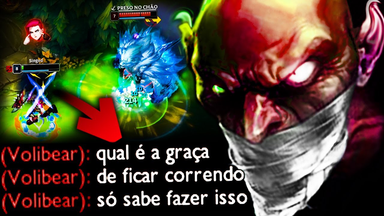 IRRITEI OS CARAS de SINGED no LOL 😂