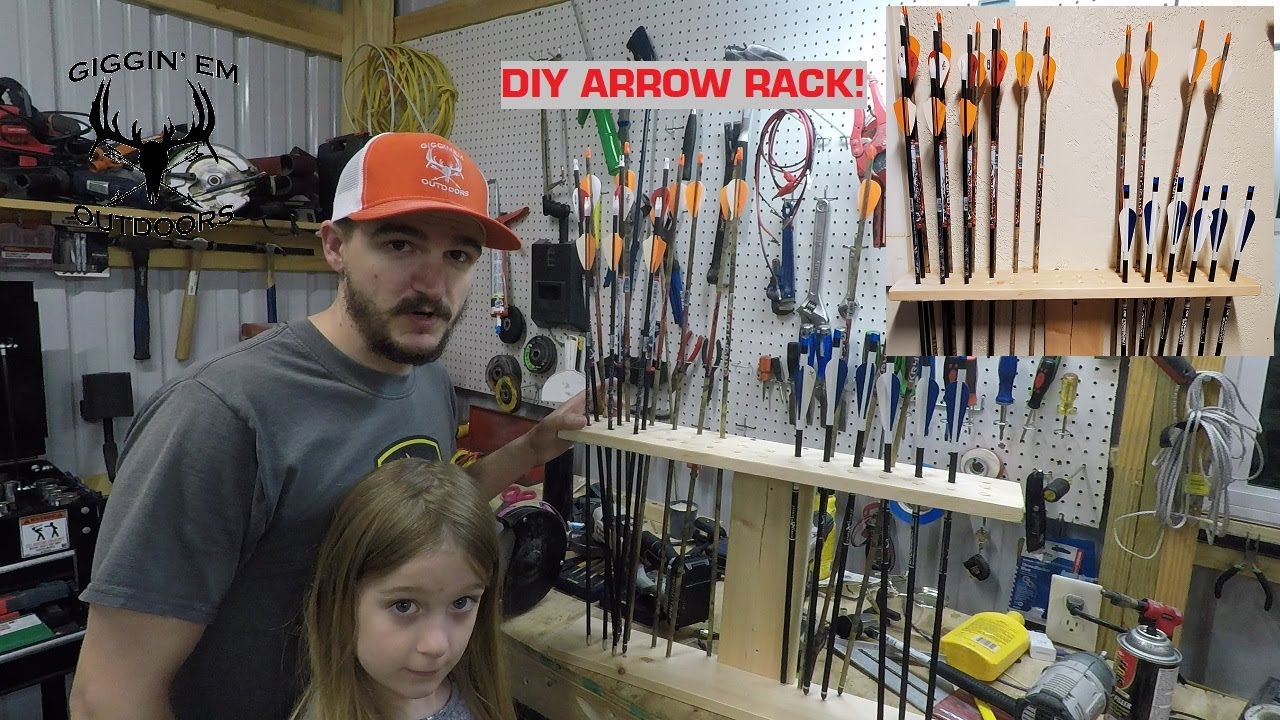 DIY arrow organizer | Arrow rack made from scrap wood!