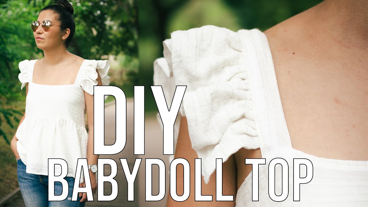 HOW TO SEW A BABYDOLL TOP FROM SCRATCH |  SEWING TUTORIAL