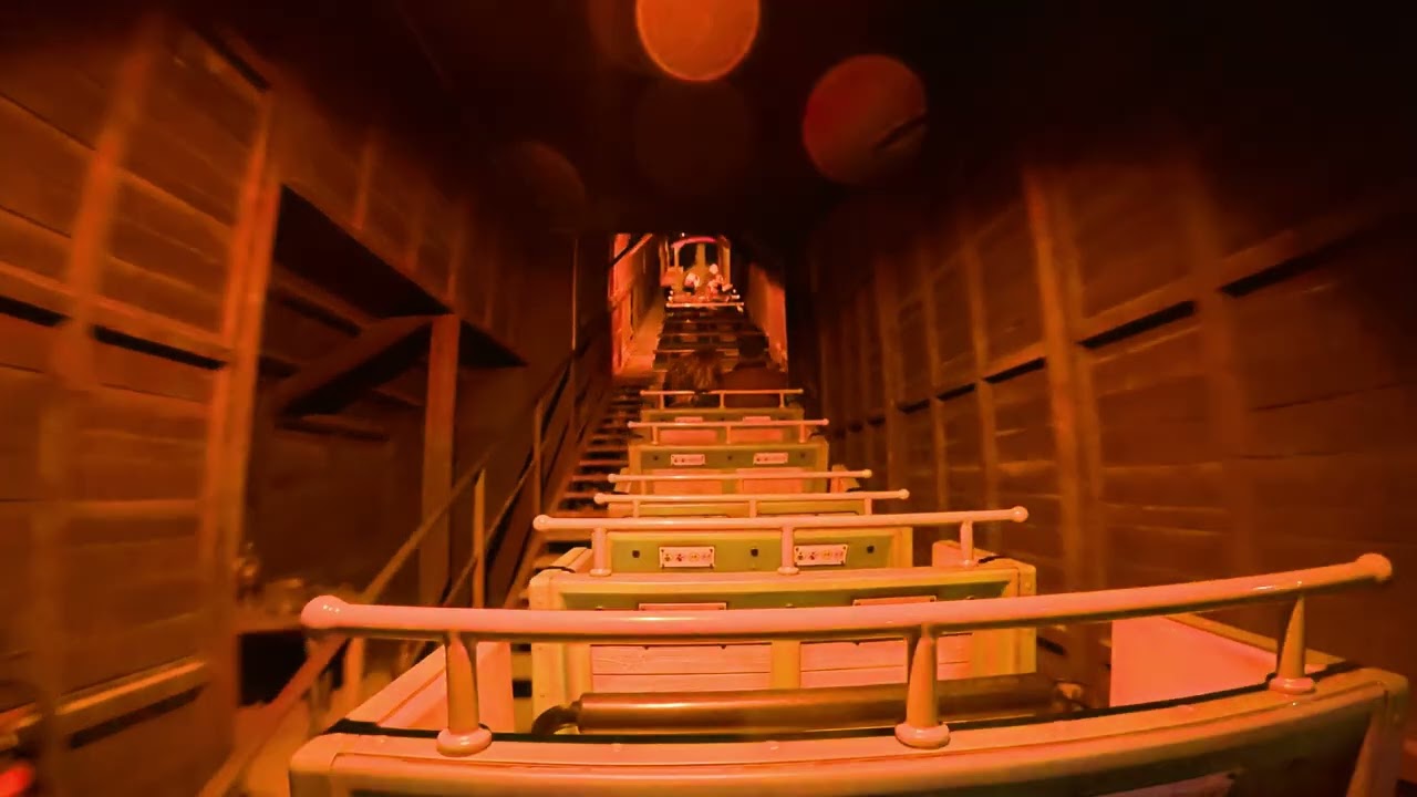 Walibi Belgium Calamity Mine Back Row Night Ride POV December 2025
