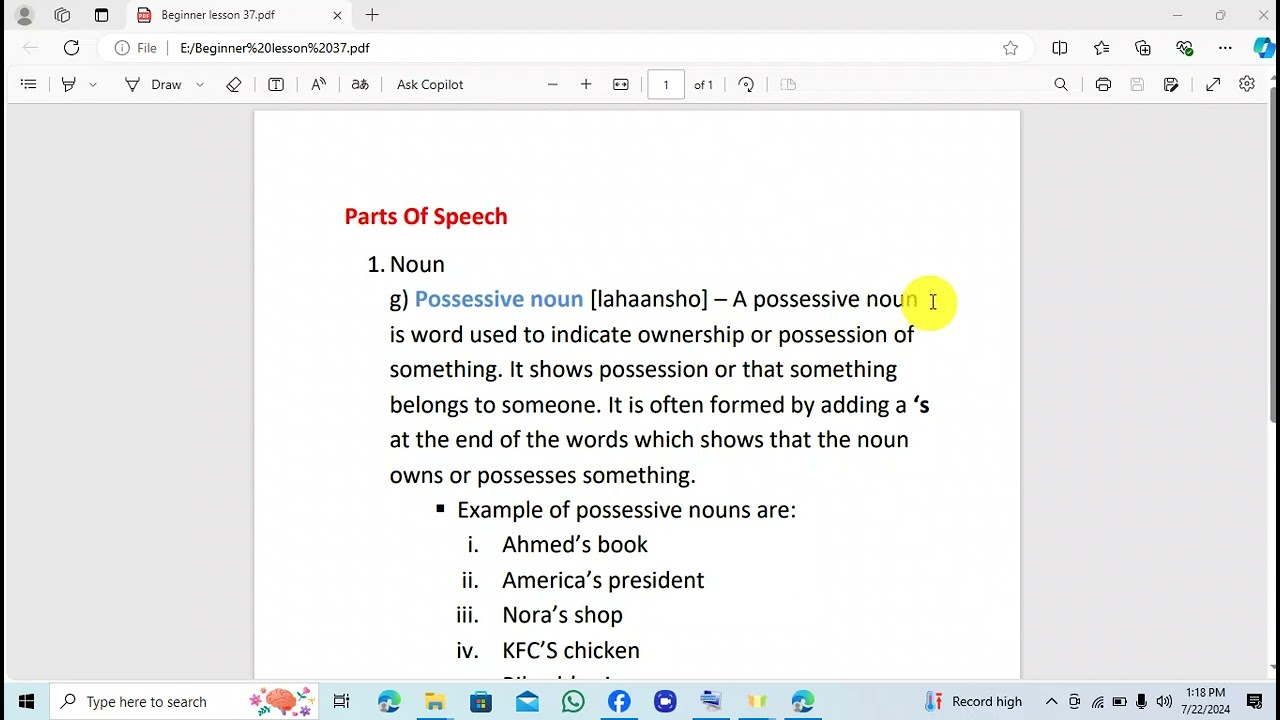 Casharka Soddon iyo Todobaad(lesson thirty seven General Basic English)