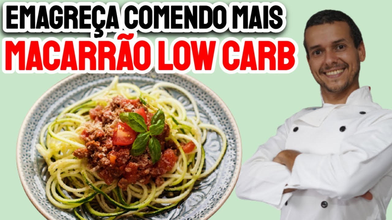NÃO COMA MACARRÃO COMUM! MACARRÃO LOW CARB ABOBRINHA ESPIRALIZADOR!