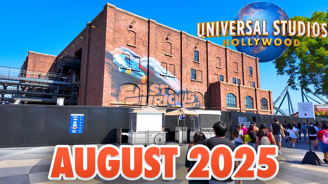 Universal Studios Hollywood - August 2025 Walkthrough: New Fast & Furious Mural [4K]