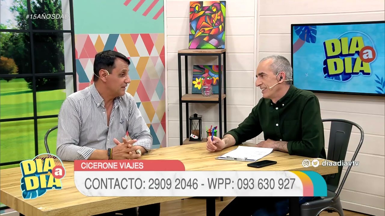 Diego Porcile en el programa D&iacute;a a D&iacute;a, Viajes por Europa.