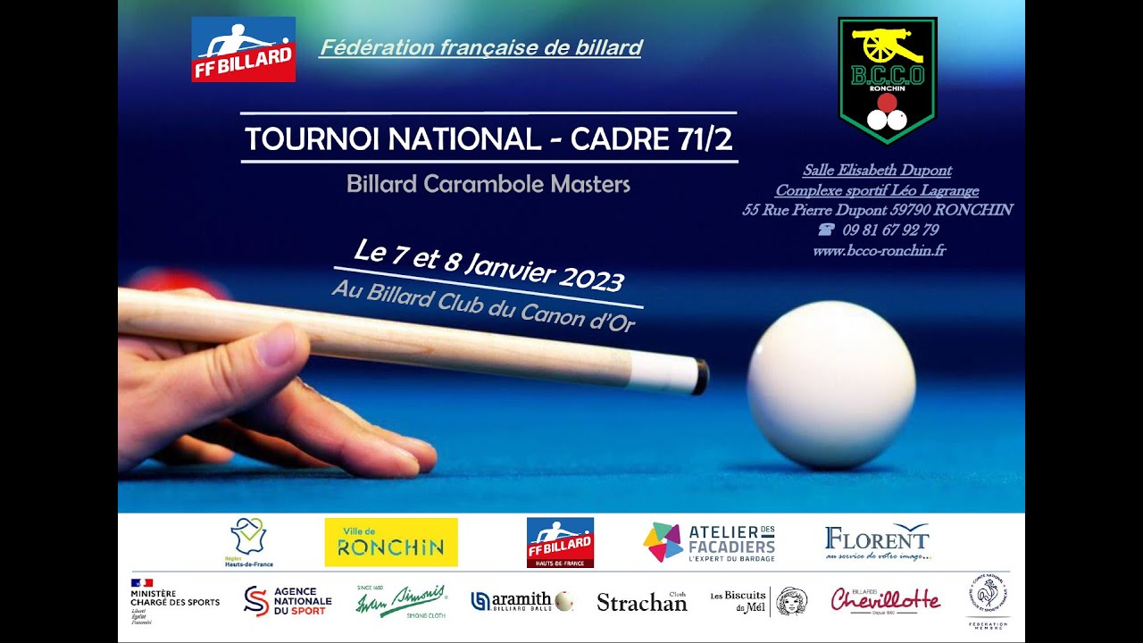 Tournoi Cadre 71/2 Masters - Tournoi Principal - DEZILES-LEGROS Beno&icirc;t / FELLINI Andr&eacute; [150]