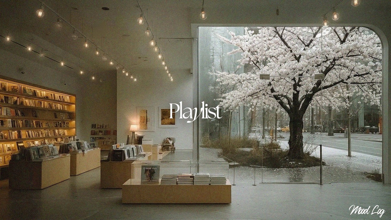 영혼을 위한 시간, 겨울 끝자락의 서점, 하얀 벚꽃과 딥 재즈 | Spring Mellow Jazz | Mood Log