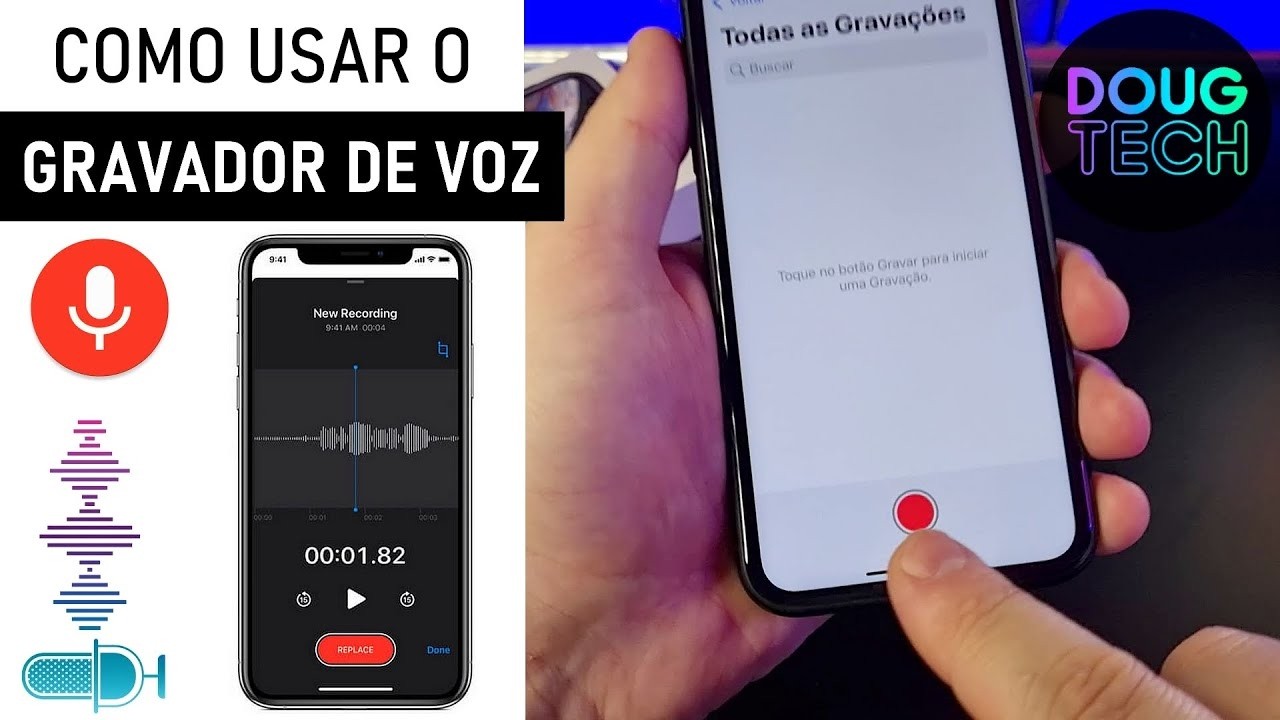 Como usar o GRAVADOR de VOZ no iPhone