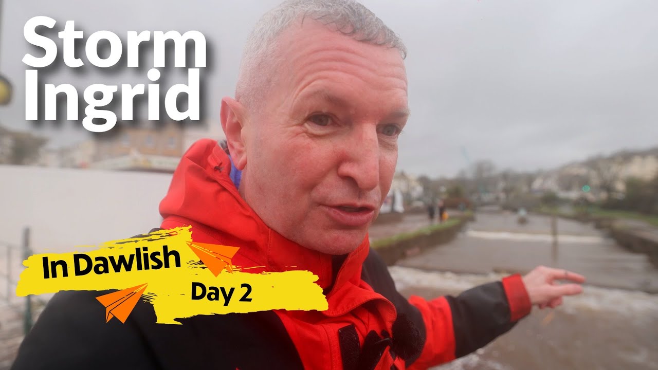 Historic Storm Ingrid Batters Devon Coast  Day 2 8k