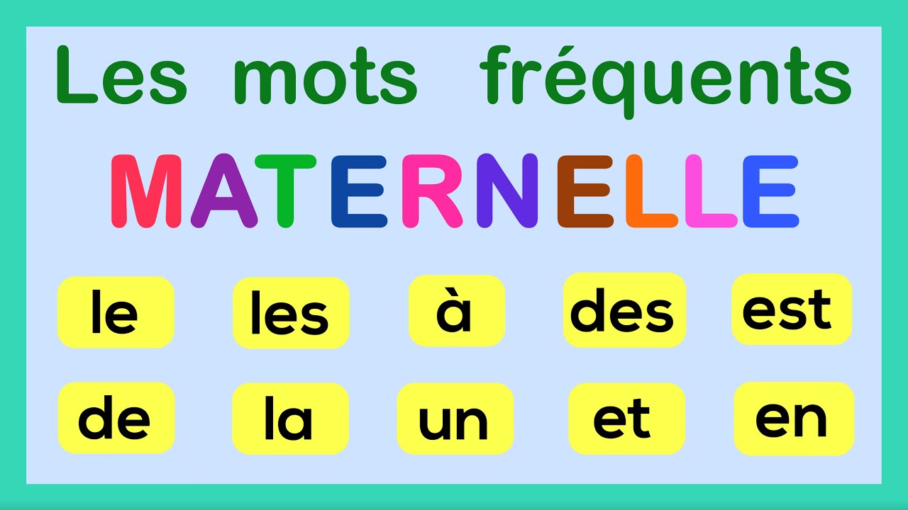 French Sight Words for Kindergarten and Grade 1 | Practice French Reading and Pronunciation for Kids