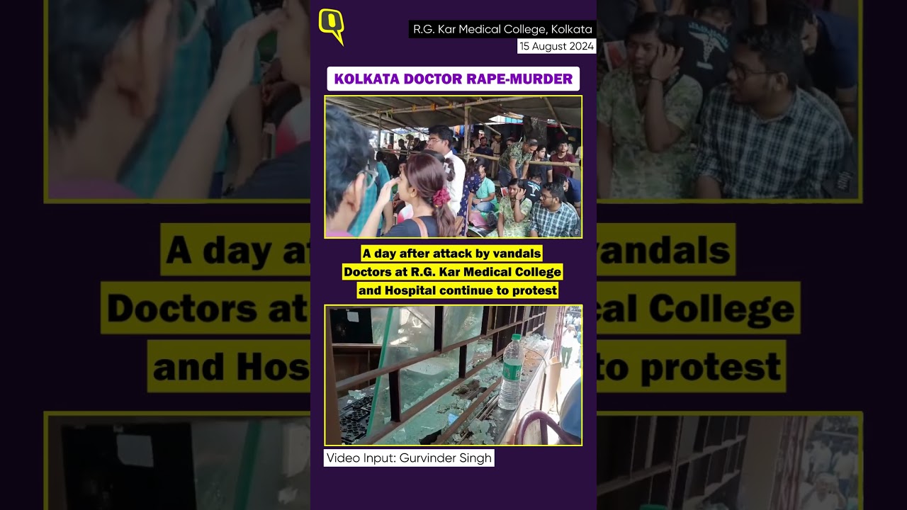 Kolkata Doctor Rape-Murder: Protest Continues at R.G. Kar Hospital a Day After Vandalism | The Quint