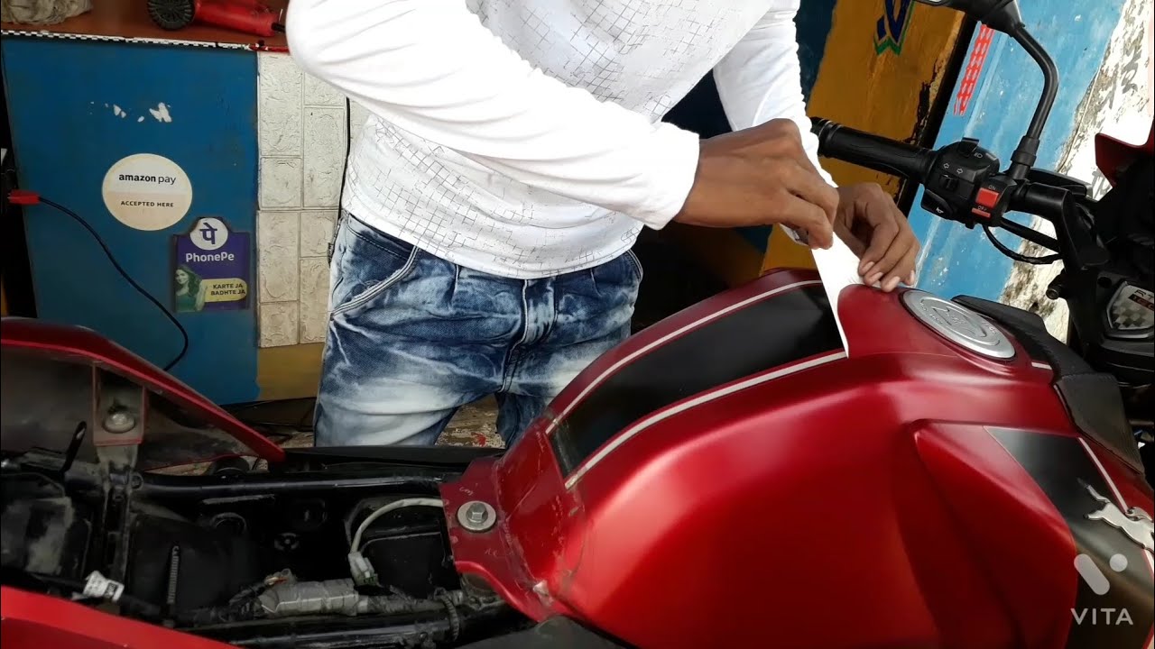 Apache RTR (Matt red) | bs6 Graphic decals installation | @Siraj Sticker