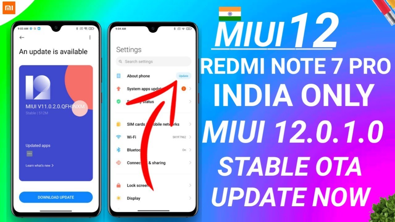 INDIA ONLY - MIUI 12 INDIA STABLE OTA ROLLOUT, REDMI NOTE PRO MIUI 12, REDMI NOTE 7 PRO ANDROID 10