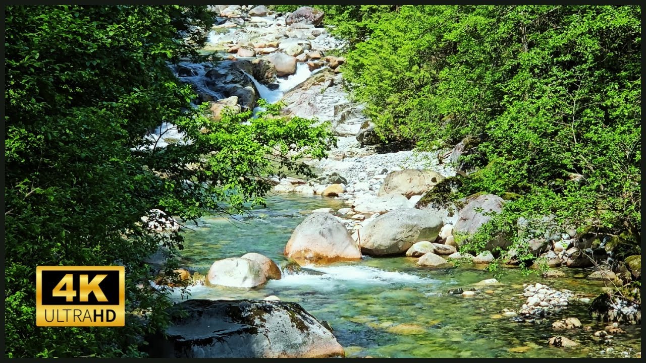 Mountain River & Waterfall Sounds | Relax, Sleep, Study, Meditate #nature #relaxing #whitenoise