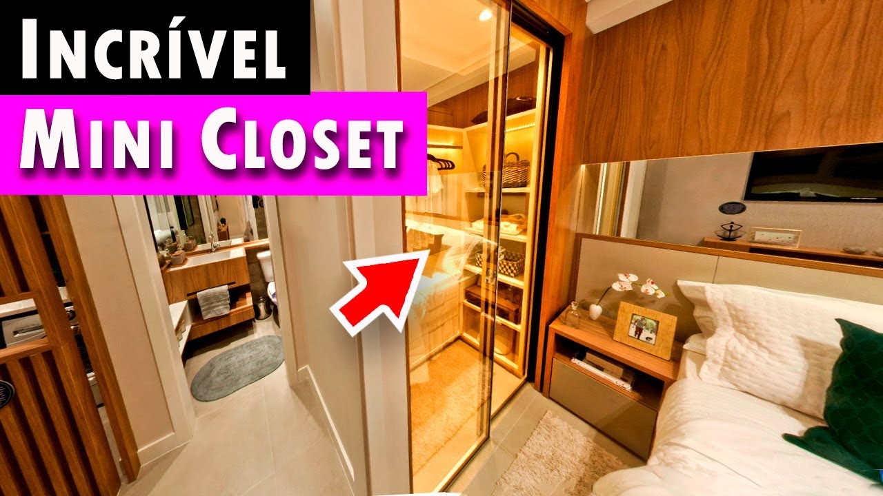 Tour pelo Apê 40m² ♥ Mini Closet fofo
