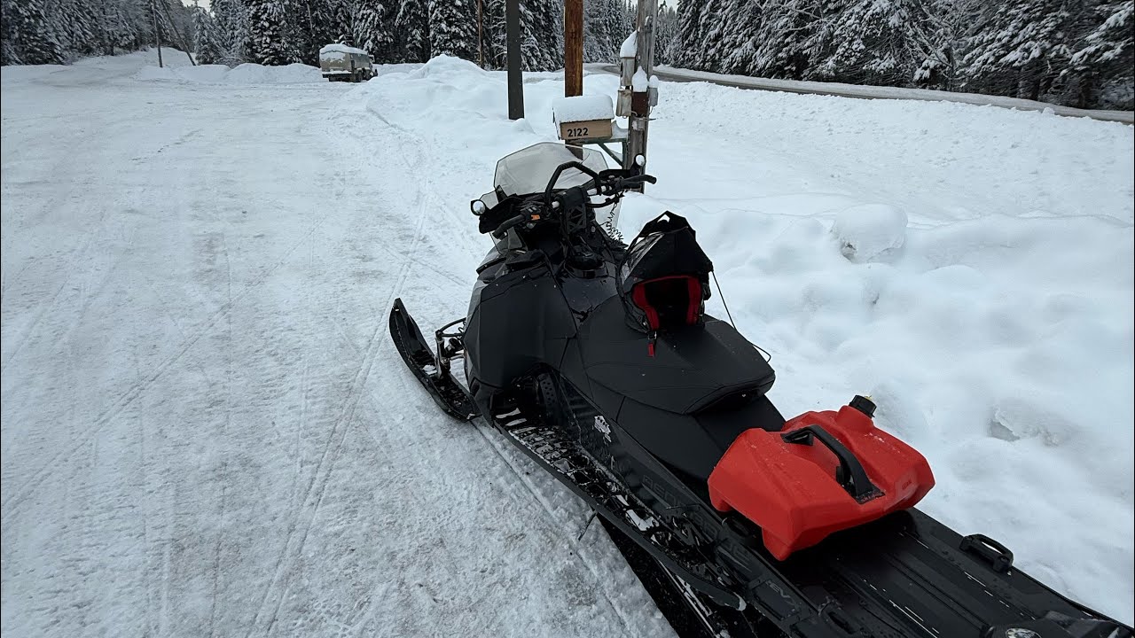 Lunch on the snowmobiles, Maine