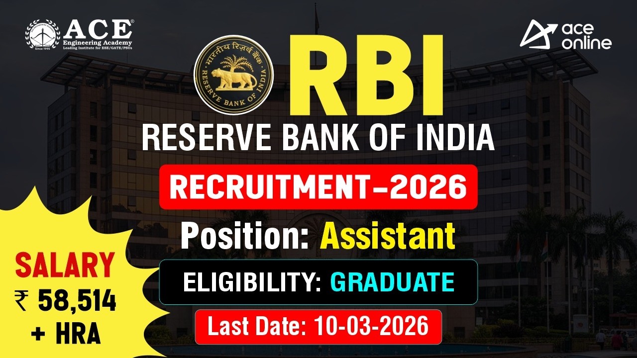 RBI Assistant Recruitment 2026 | ACE Online & ACE Engg. Academy