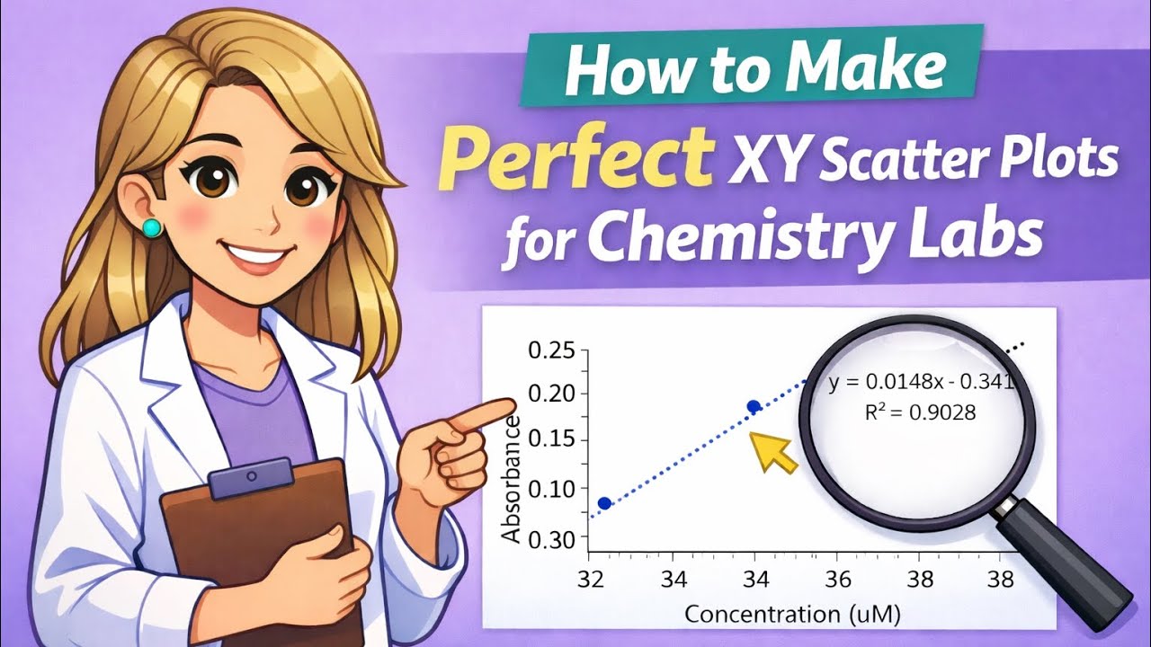 How to Make Perfect XY Scatter Plots for Chemistry Labs | Stop Losing Points on Your Lab Graphs!